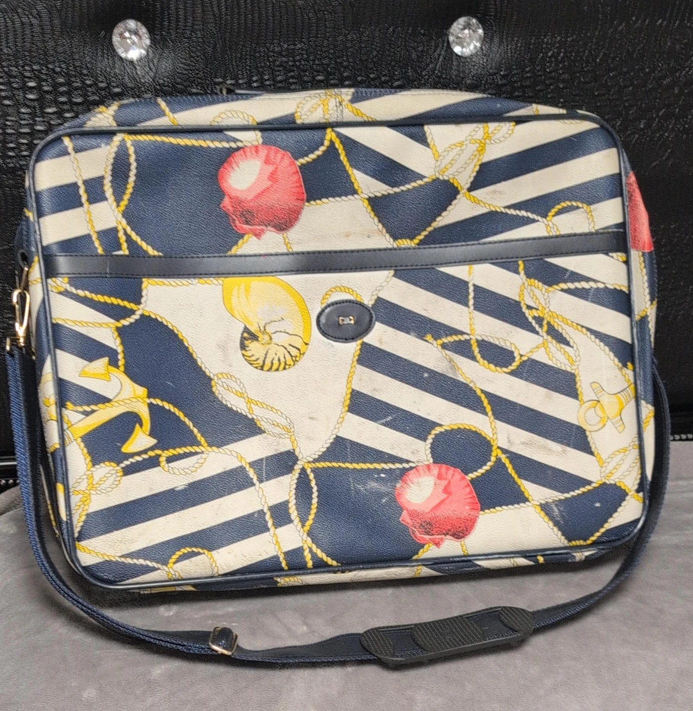Nautical print shoulder bag