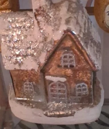 Glittery Decorative Snowy House