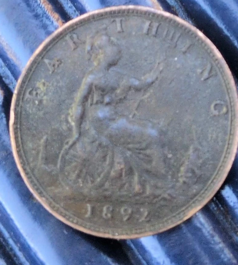 1892 Great Britain Farthing Coin