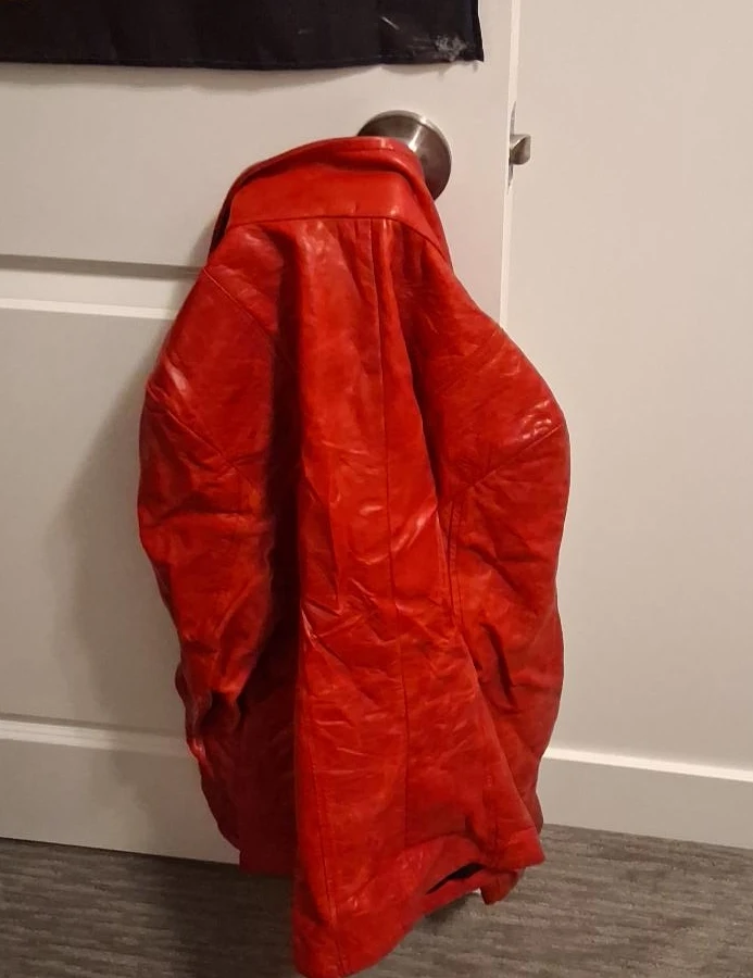 Vintage Red Leather Jacket