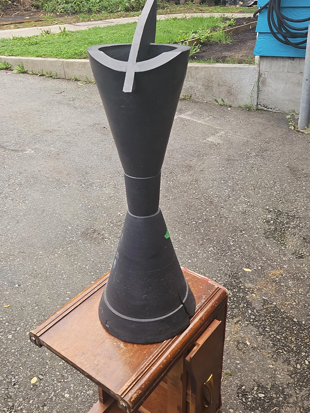 Modernist Black Decorative Sculptural Piece