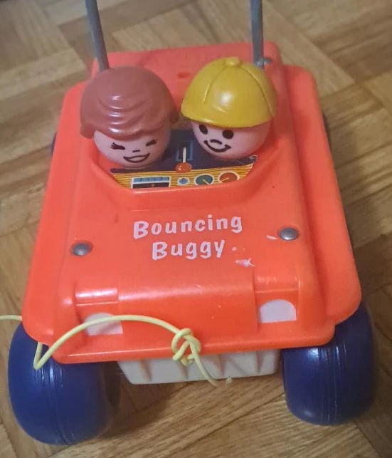 Vintage Fisher-Price Bouncing Buggy Toy