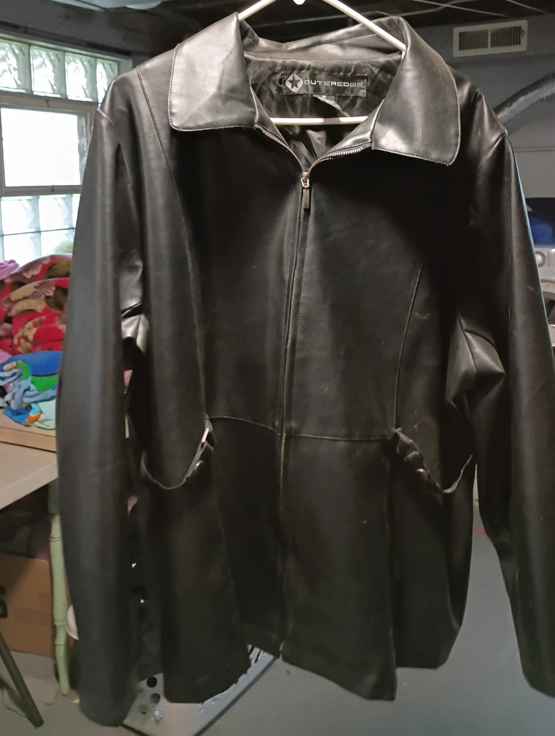 Outeredge Black Faux Leather Jacket