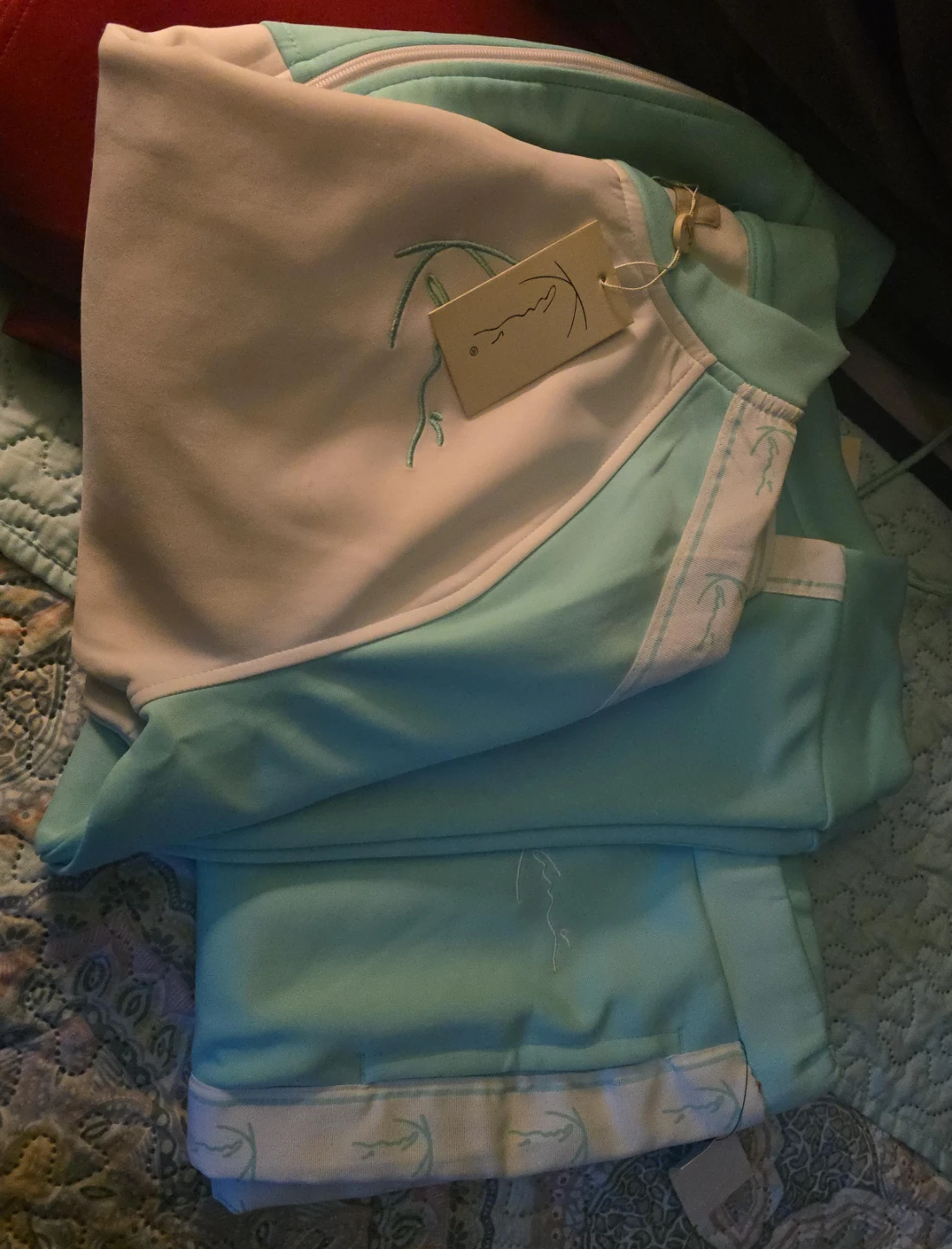Karl Kani Tracksuit Set Light Blue and White