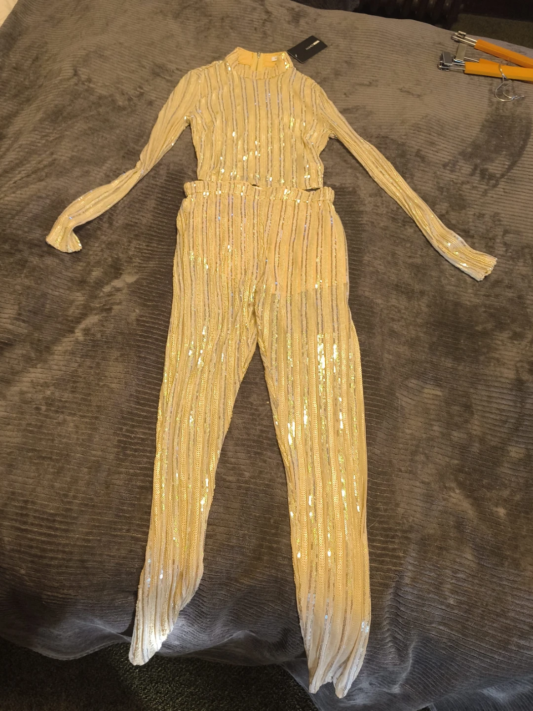 Fashion Nova Sequin Two-Piece Set