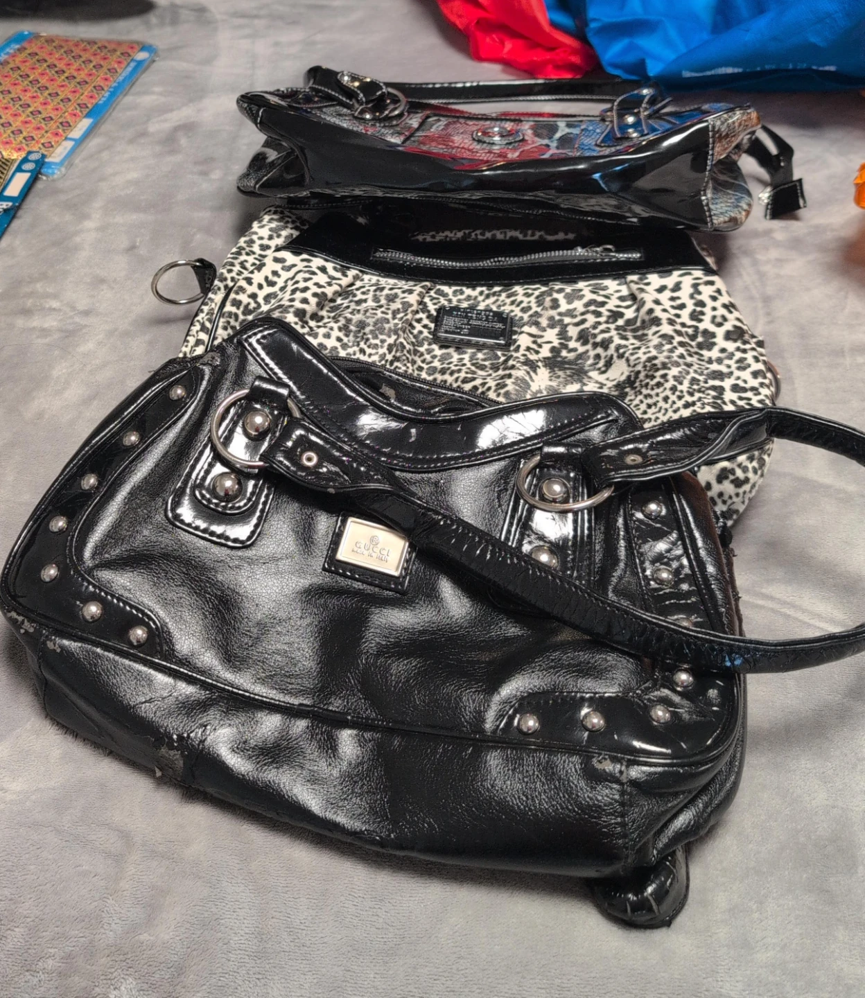 Black Studded Handbag $35 for 3