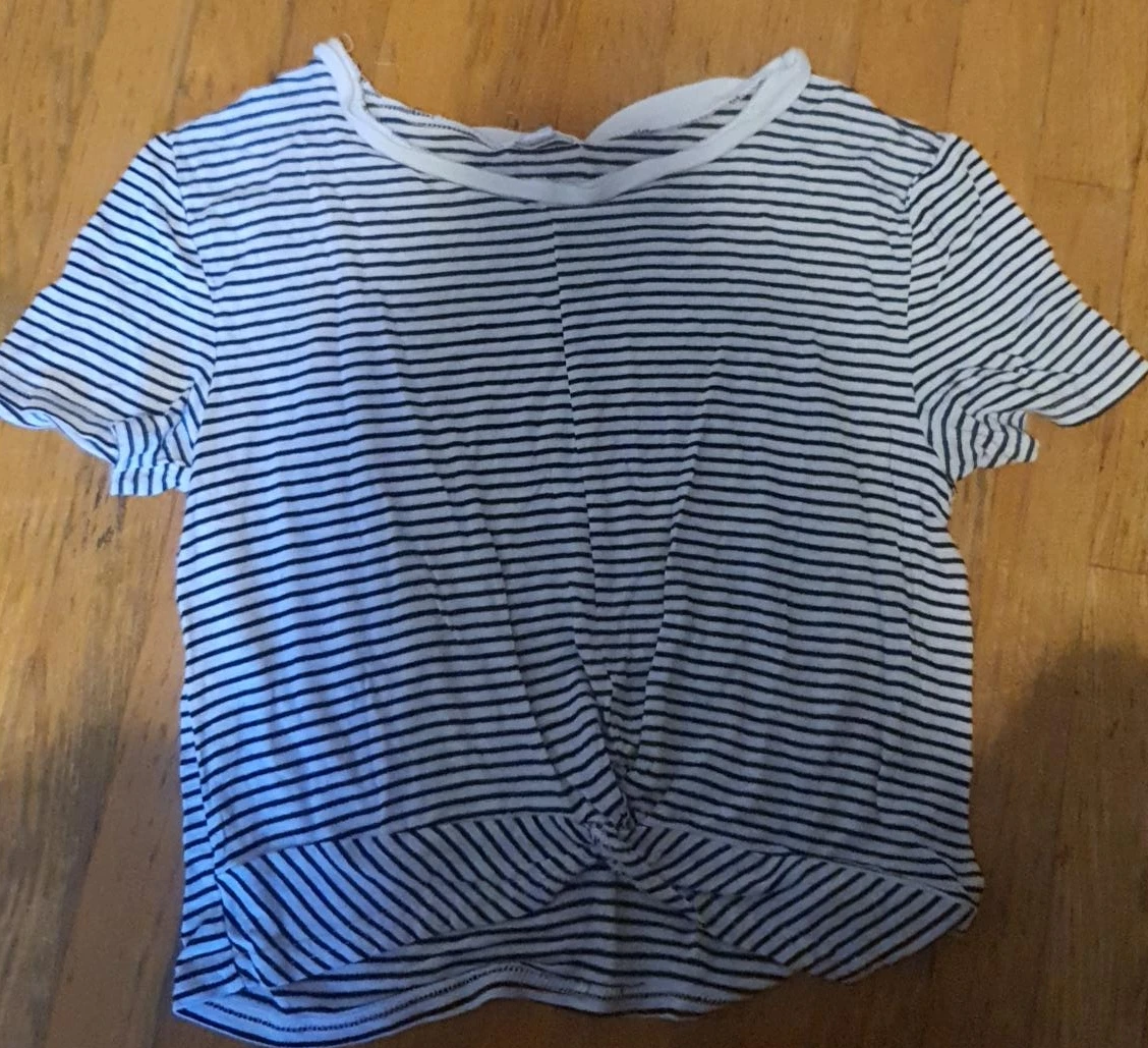 Ardene Striped Knot-Front T-Shirt