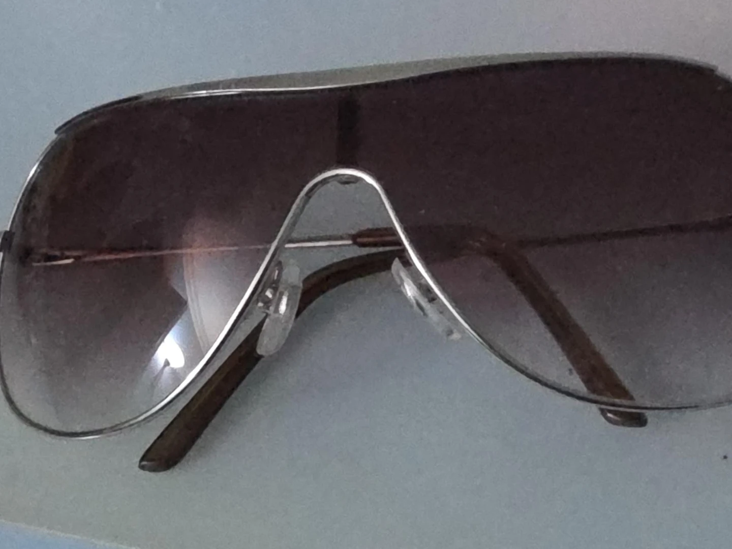 Rimless shield sunglasses