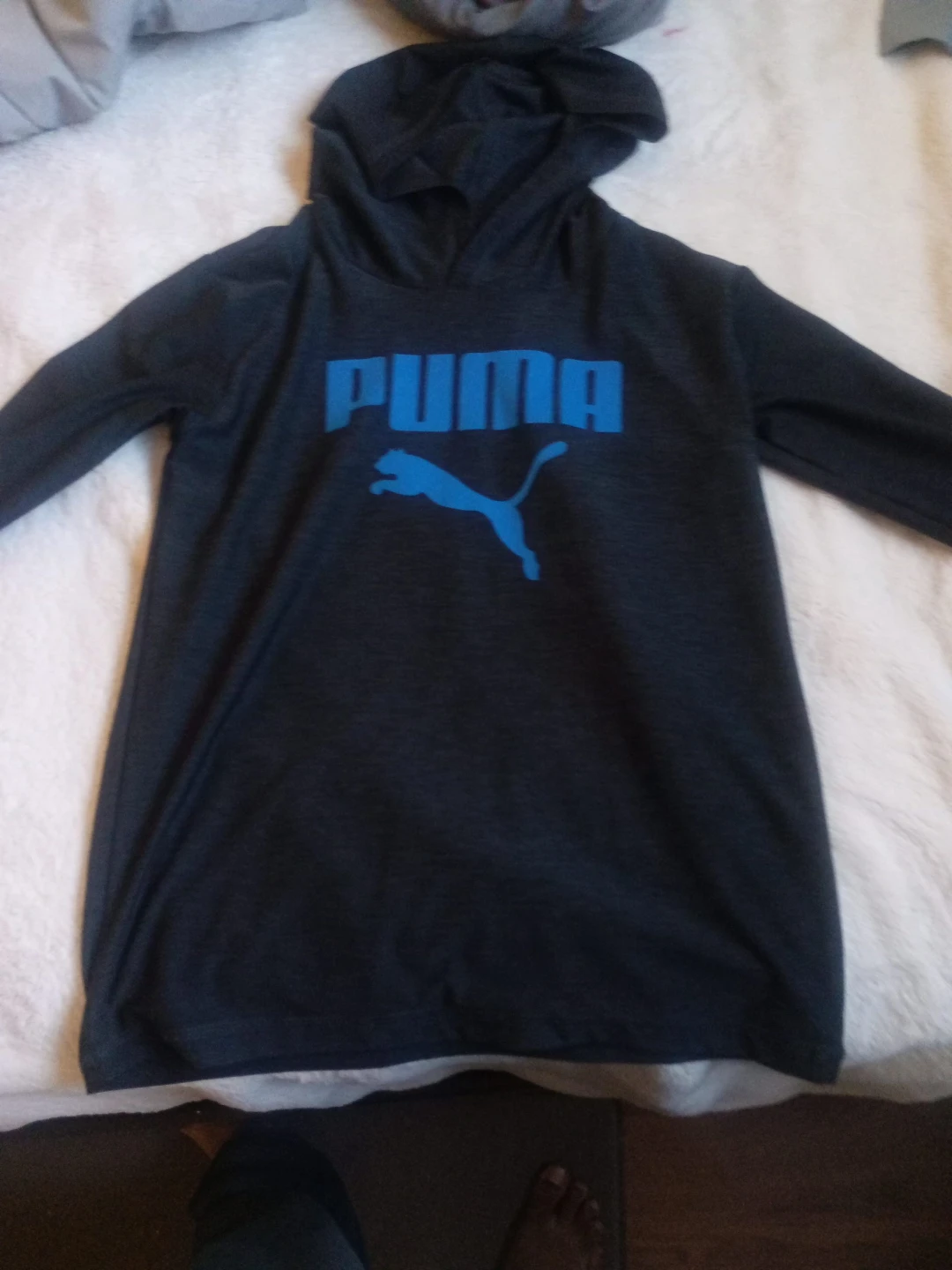Puma Charcoal Grey Hooded Long Sleeve