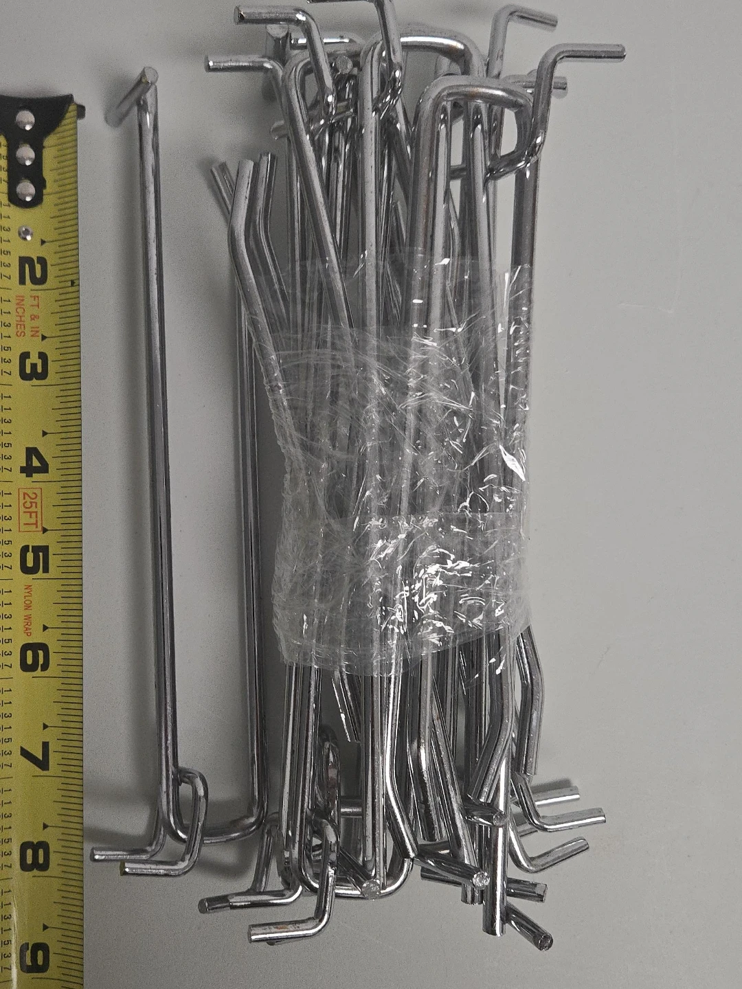 Chrome Pegboard Hooks