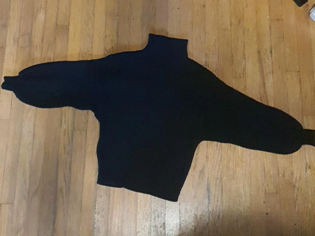 Black turtleneck sweater