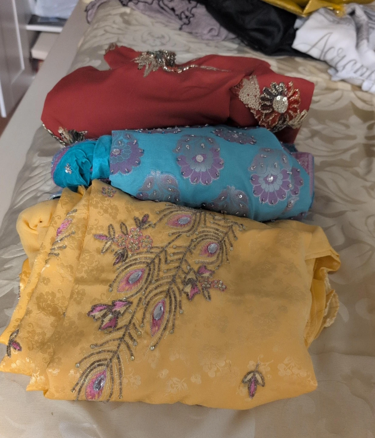 Set of 3 Embroidered Suits