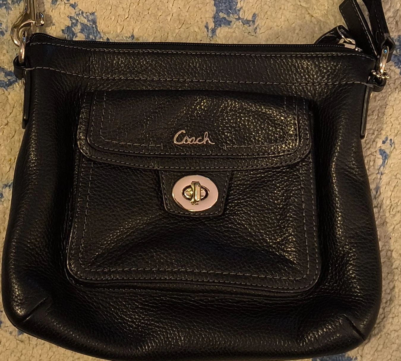 Coach Black Leather Crossbody Bag