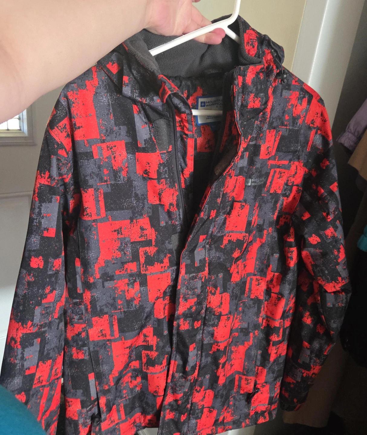 Mountain Warehouse Red and Black Patterned Winter Jacket
