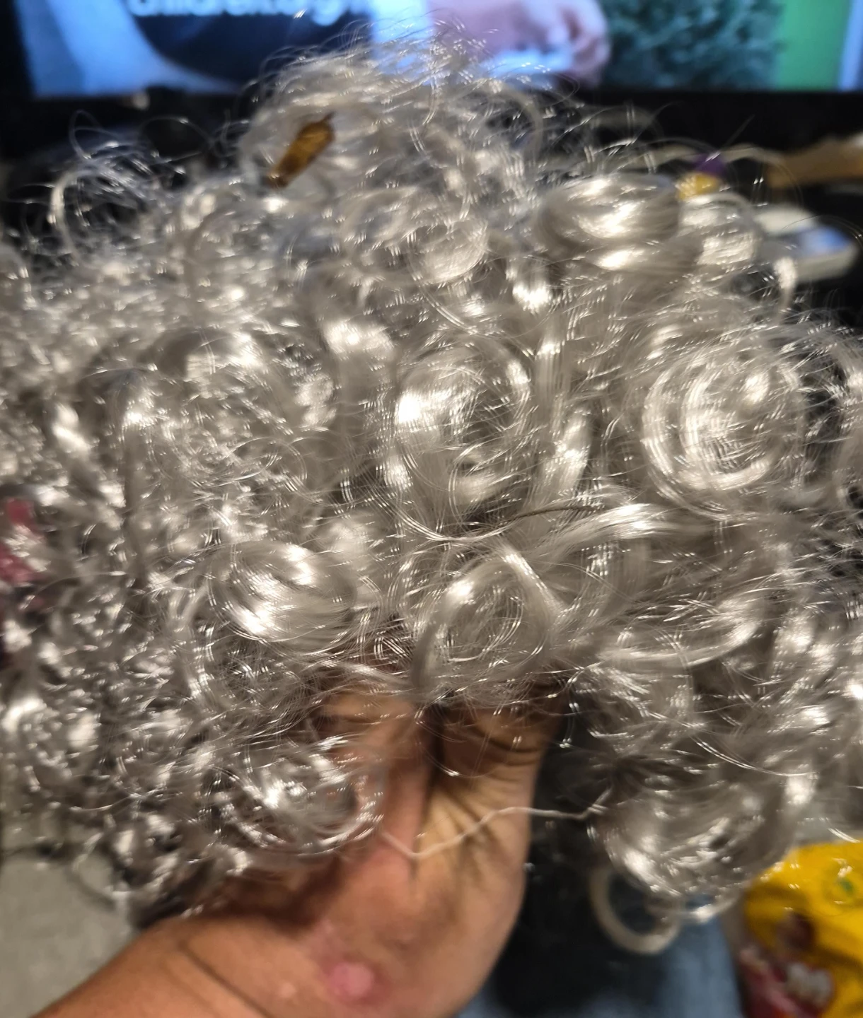 Silver Curly Wig