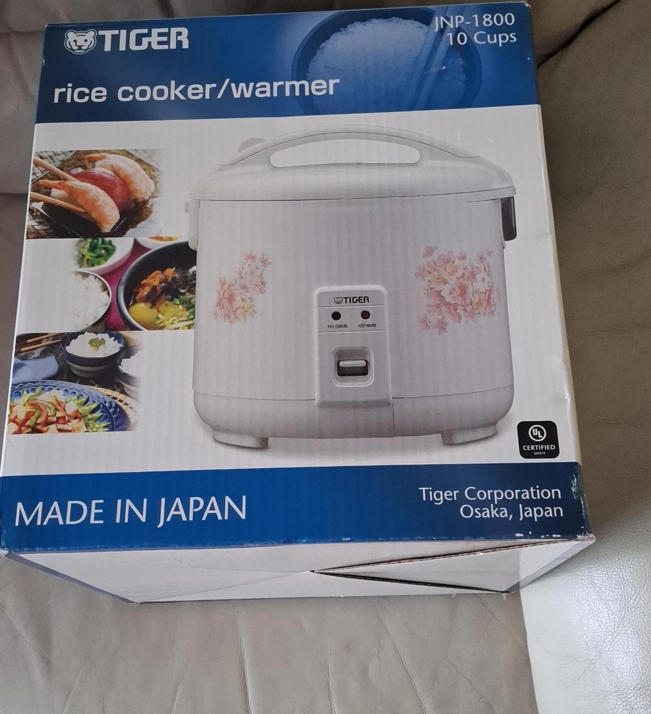 Tiger Rice Cooker/Warmer JNP-1800 10 Cups
