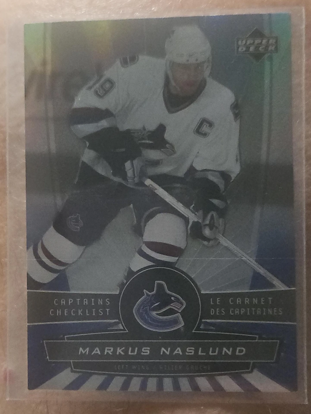 Upper Deck Markus Naslund Captains Checklist Card