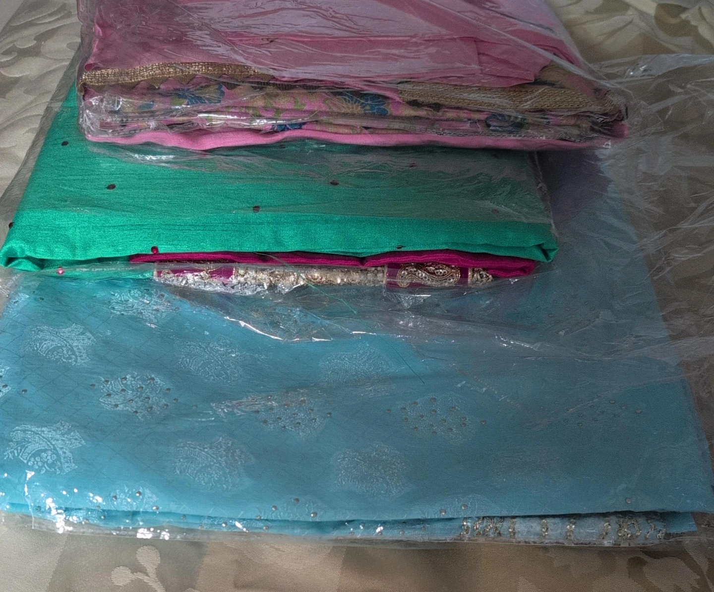 Set of 3 Embroidered Traditional Suits unstitched
