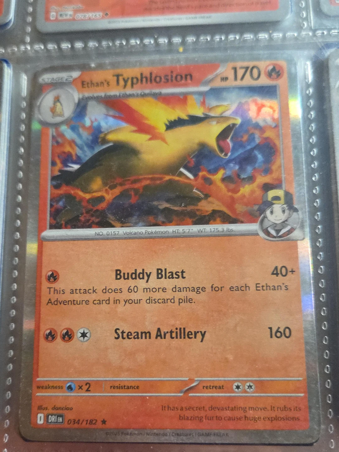 Ethan's Typhlosion Pokémon Card