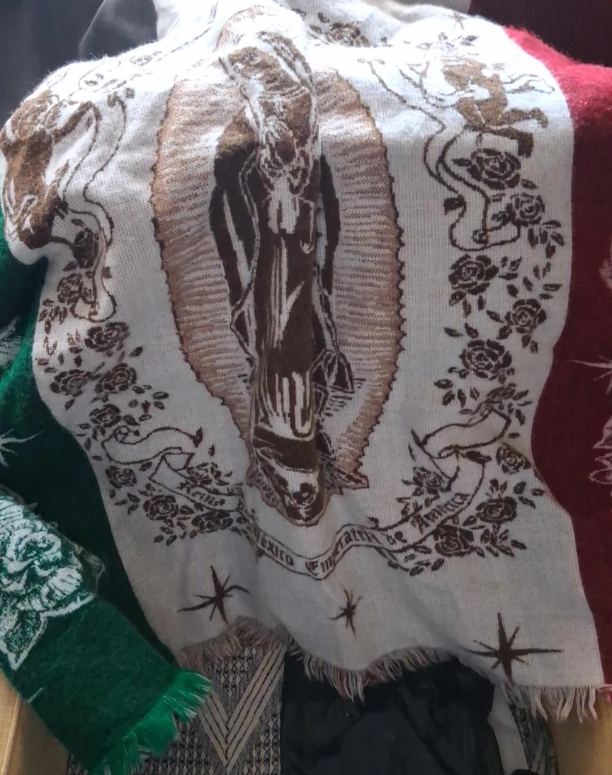 Our Lady of Guadalupe Woven Throw Blanket