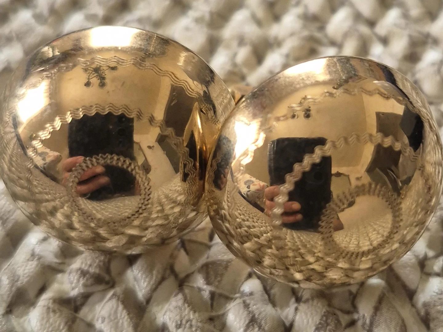 Gold-tone dome cufflinks