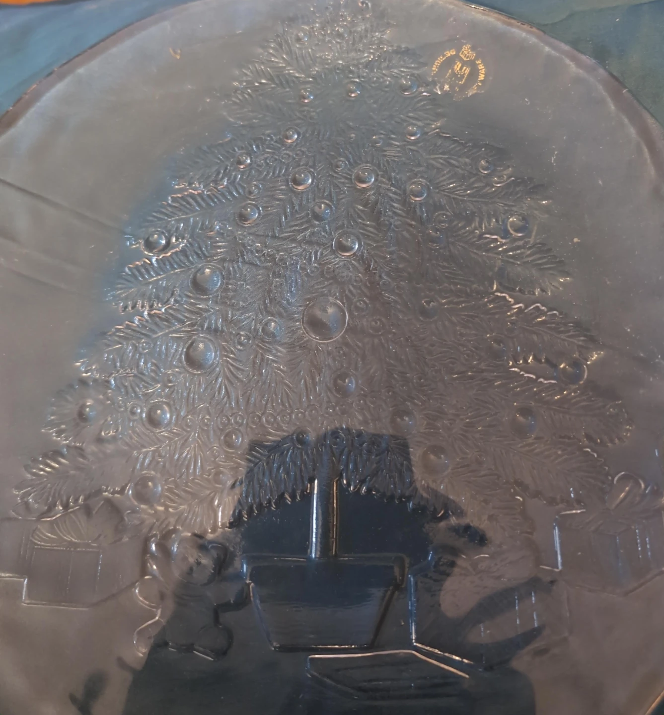 Crystal Christmas Tree Serving Platter