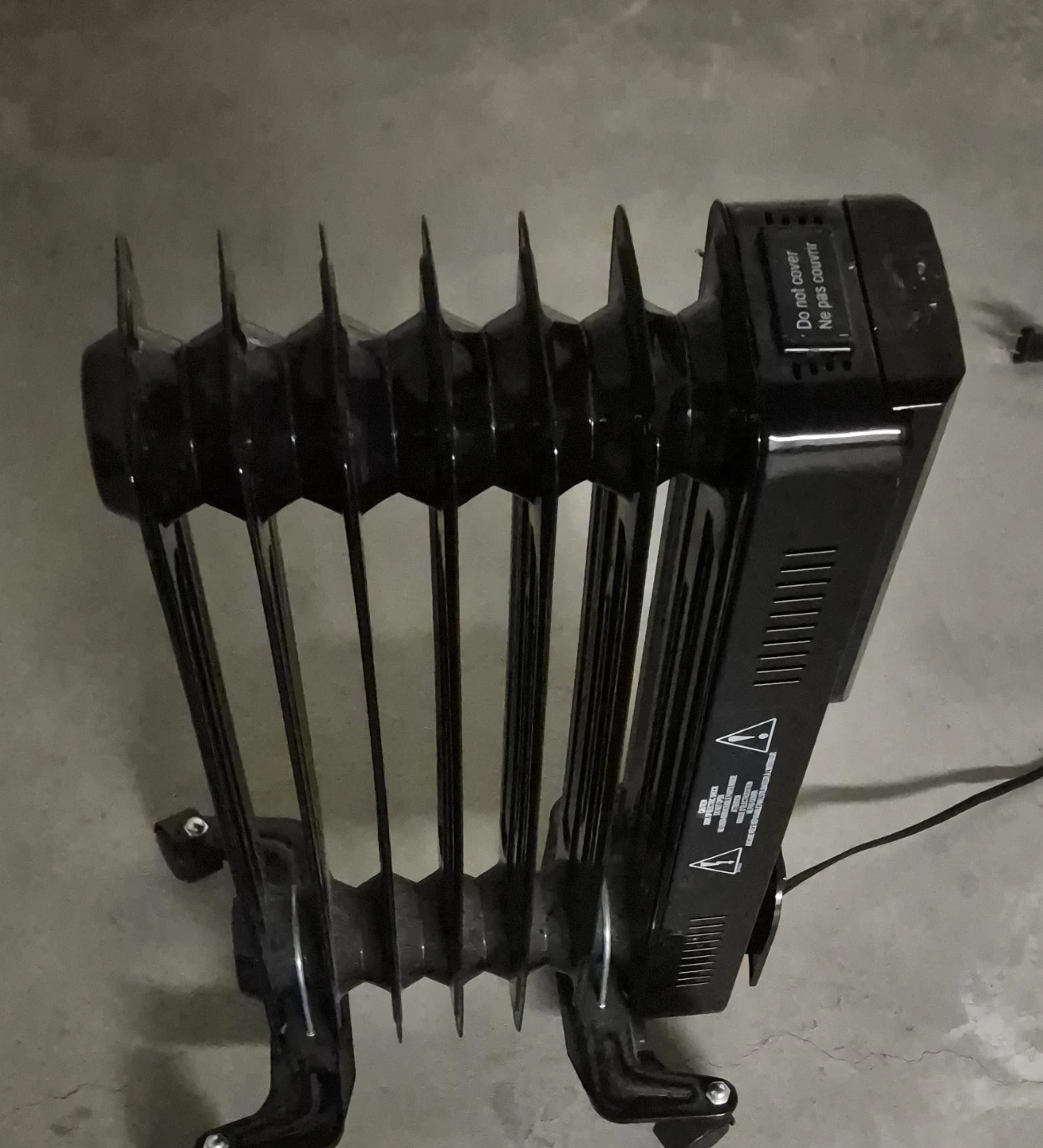 Black Oil-Filled Radiator Heater