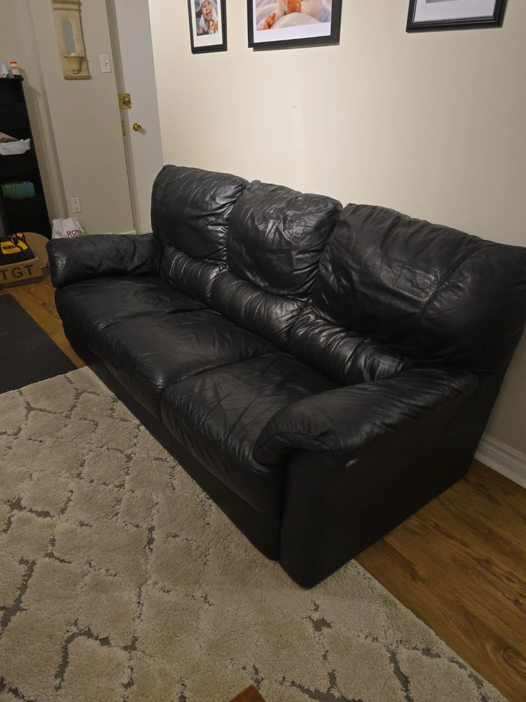 Black Leather Sofa