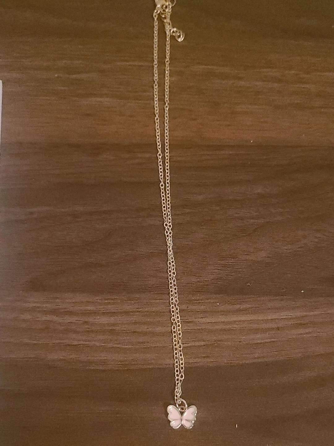 Gold-tone butterfly pendant necklace