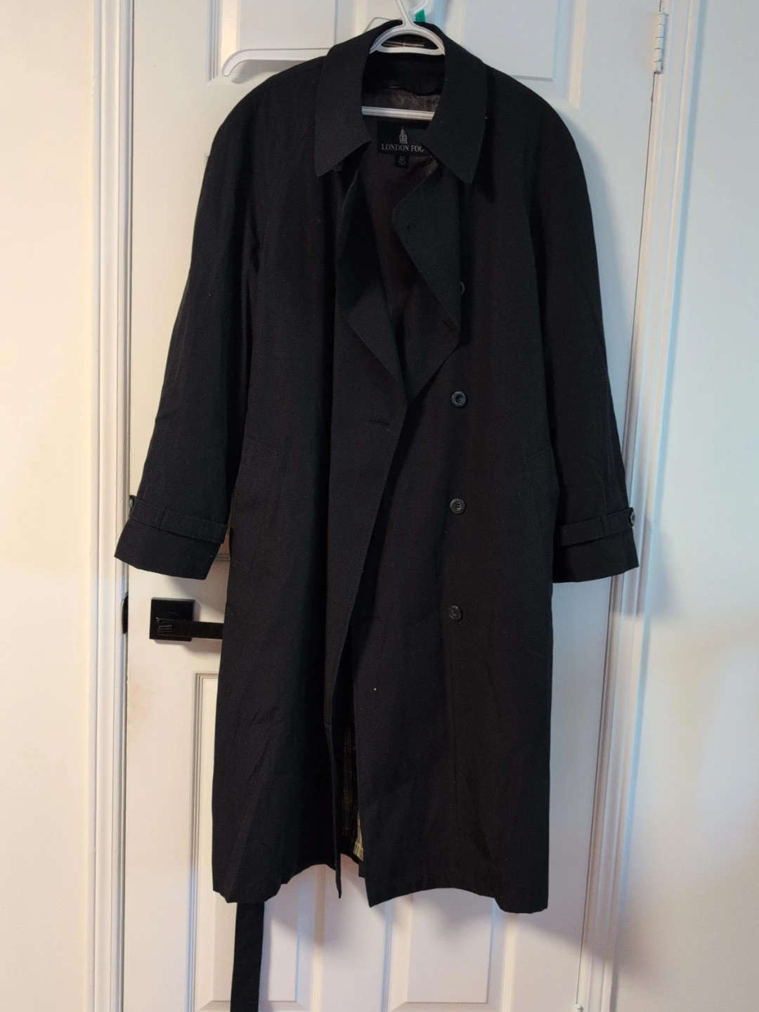 London Fog Black Trench Coat