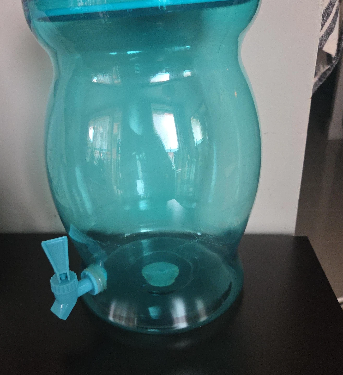 Blue Plastic Beverage Dispenser