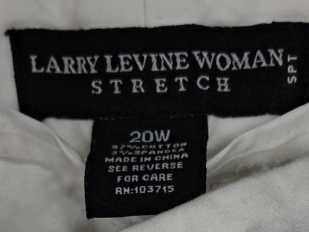 Larry Levine Woman Stretch Pants Size 20W