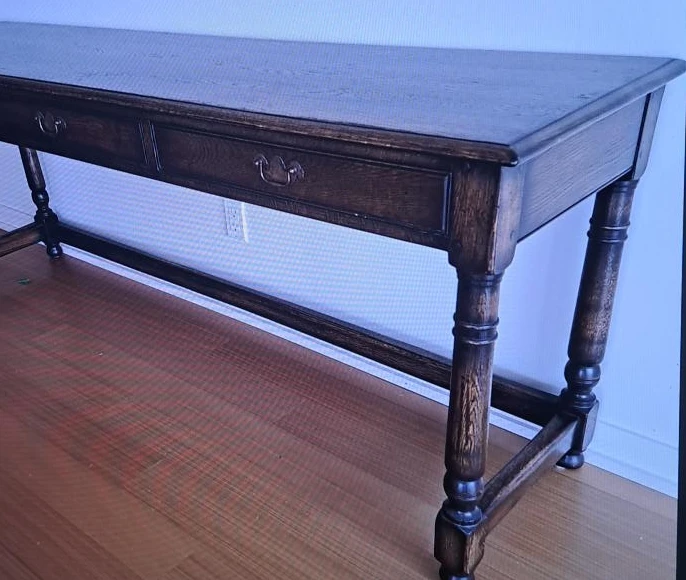 Solid wood console table