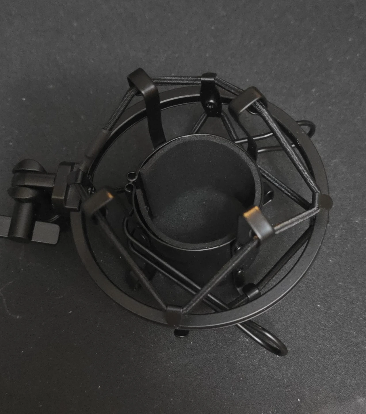 Black Microphone Shock Mount