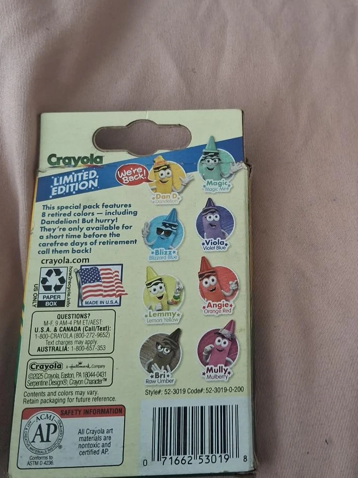 Crayola Limited Edition Retired Colors Crayon Pack