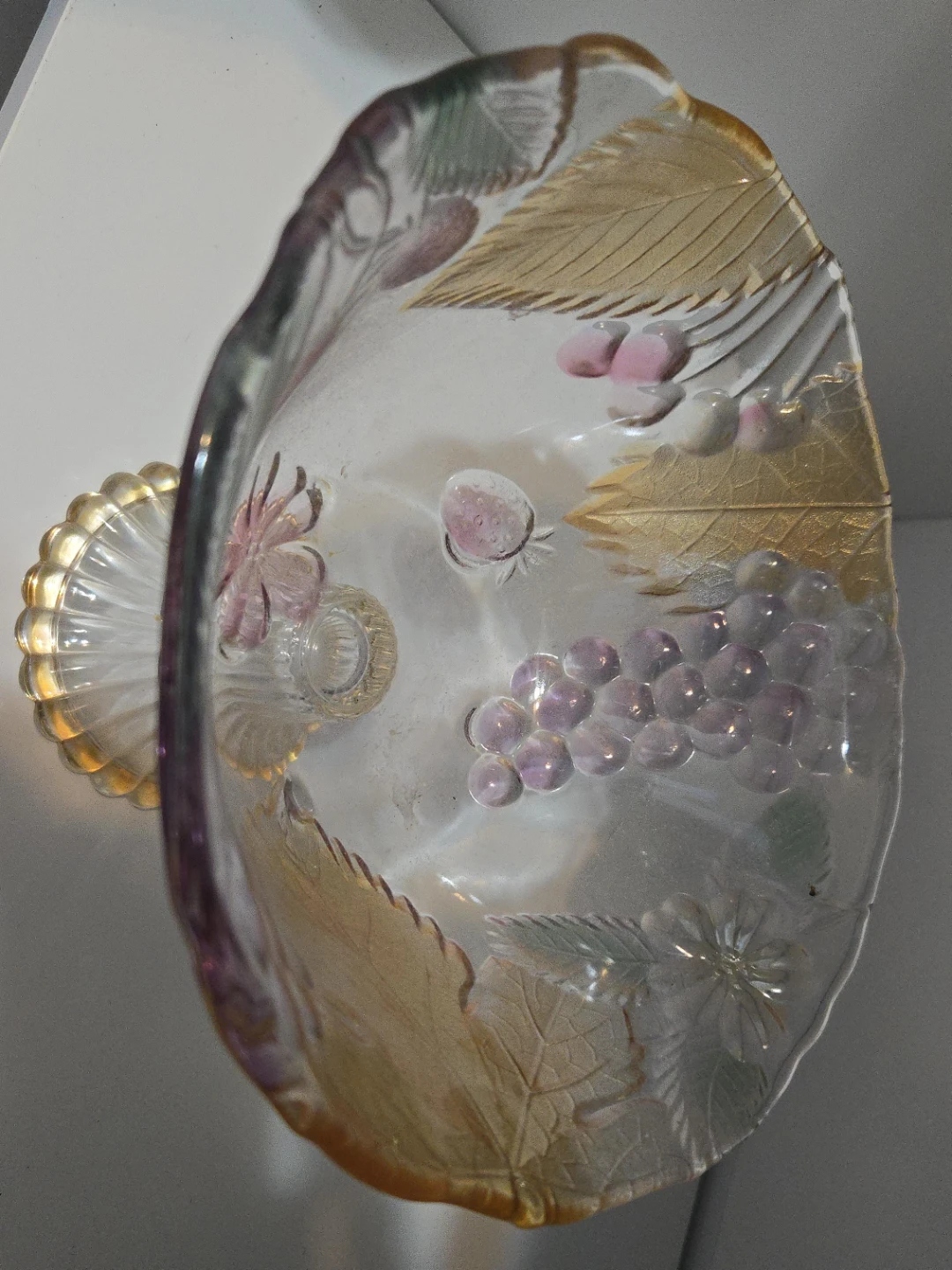 Vintage Decorative Glass Fruit Bowl - photo 2