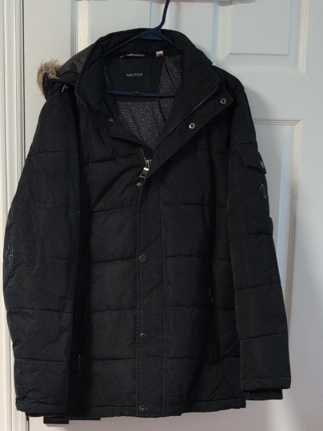 Nautica Black Winter Parka Jacket