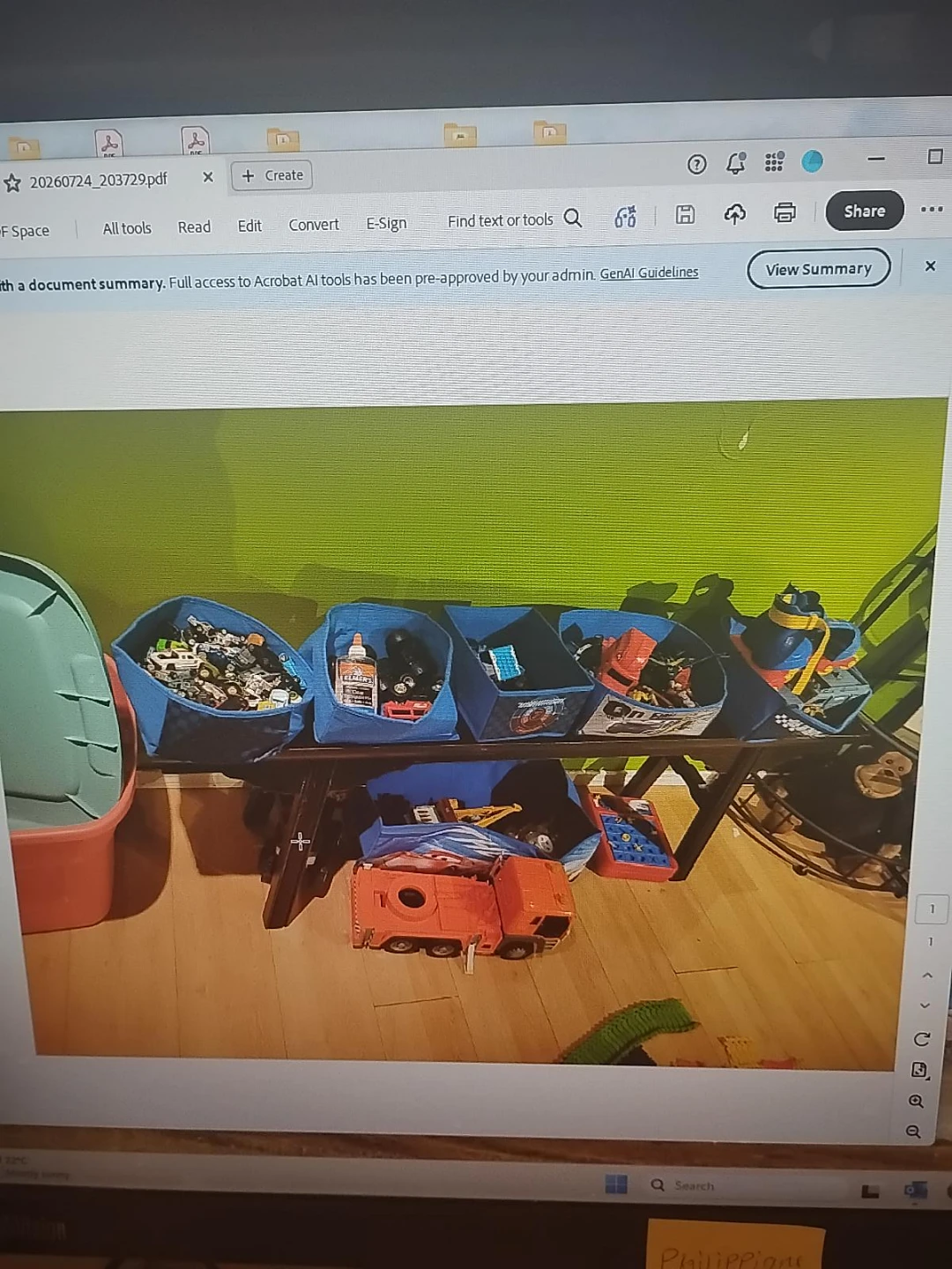 Toy Storage Organizer with Bins