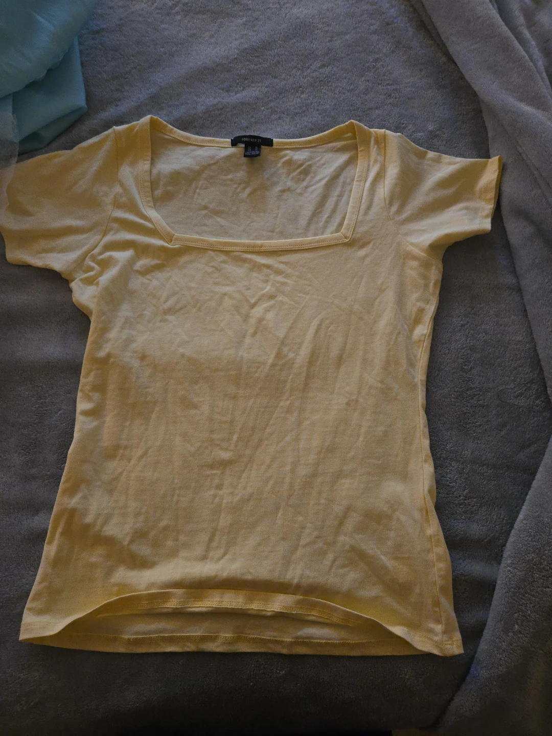Light Yellow w Square Neck Top - Forever 21 - photo 2