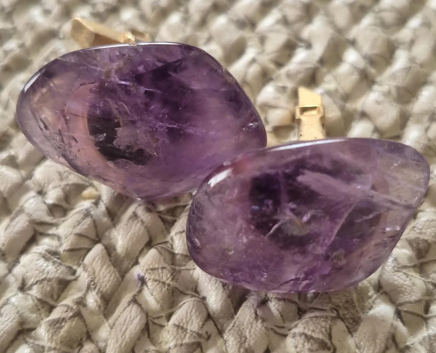 Natural Amethyst Cufflinks
