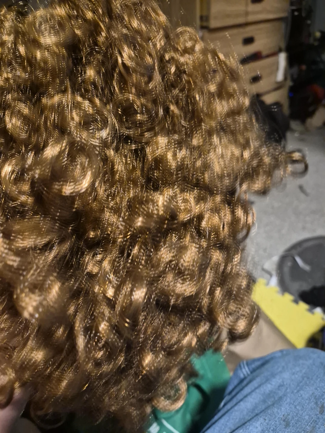 Curly Brown Synthetic Hair Wig