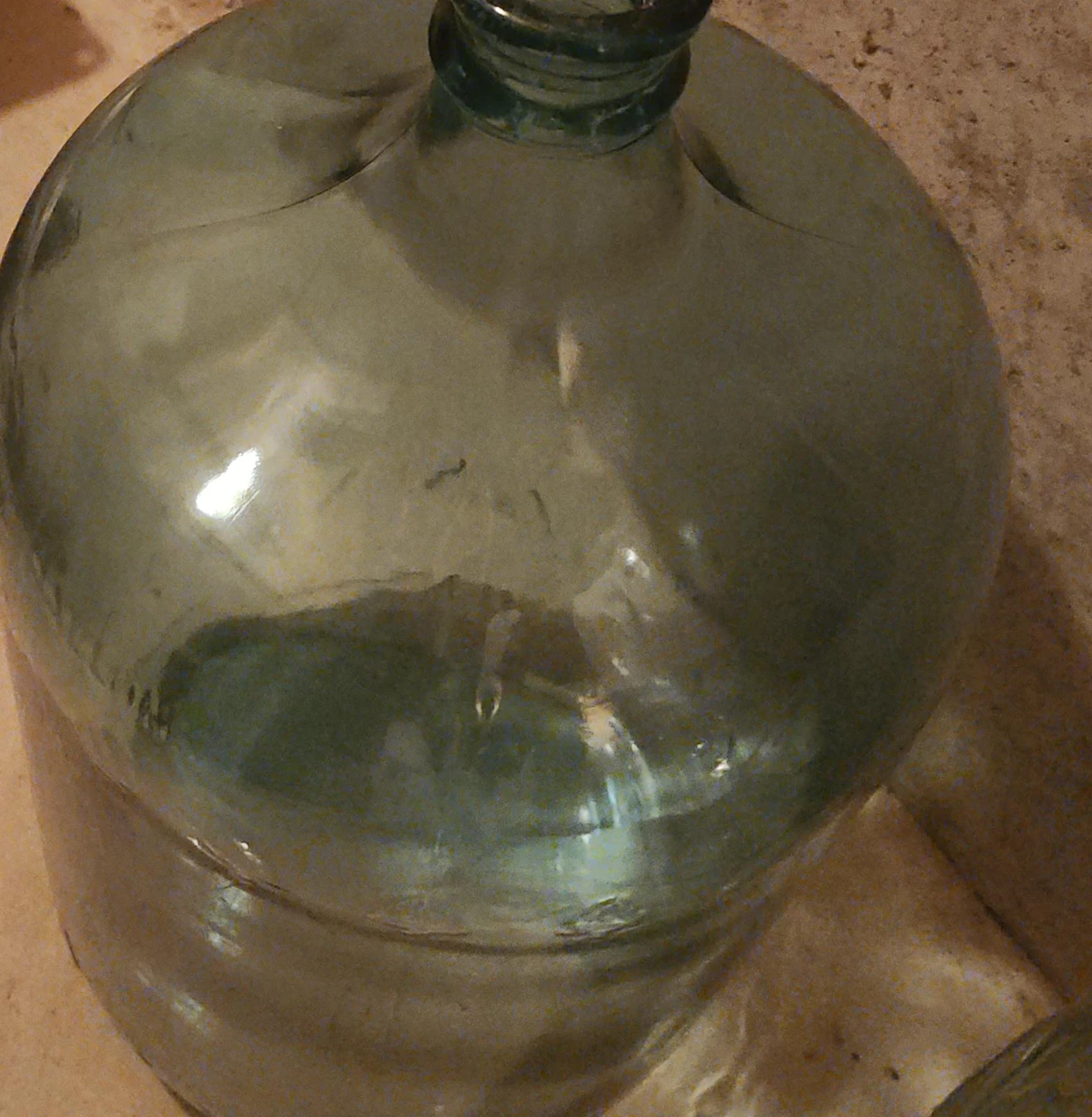 Large glass carboy jug