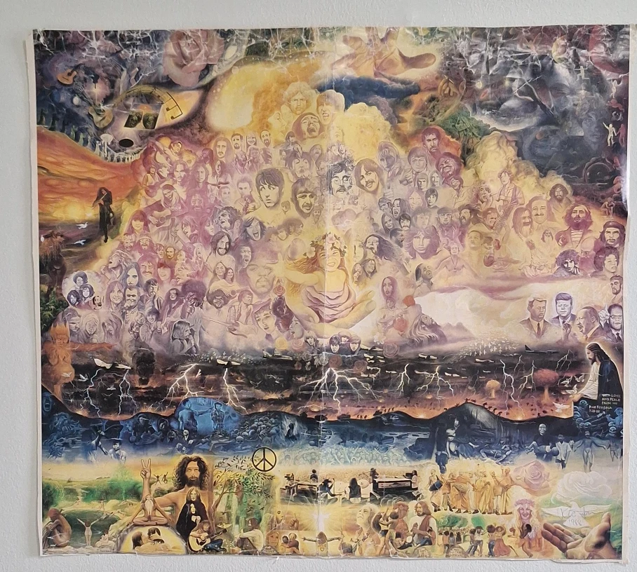 1988 Vintage Poster of the 60s " Flower Children"