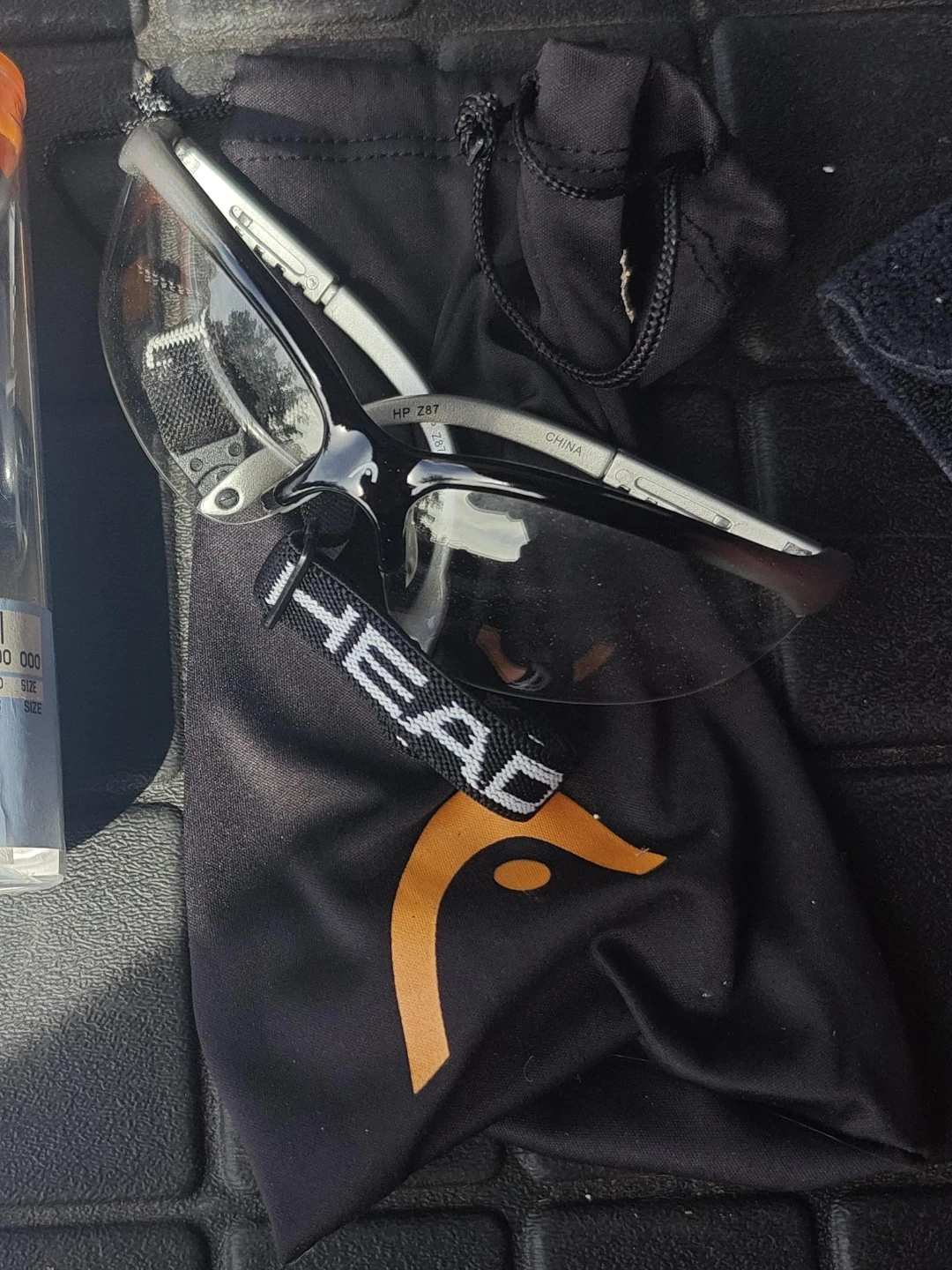 Head Protective Squash Eyewear with Carrying Pouch