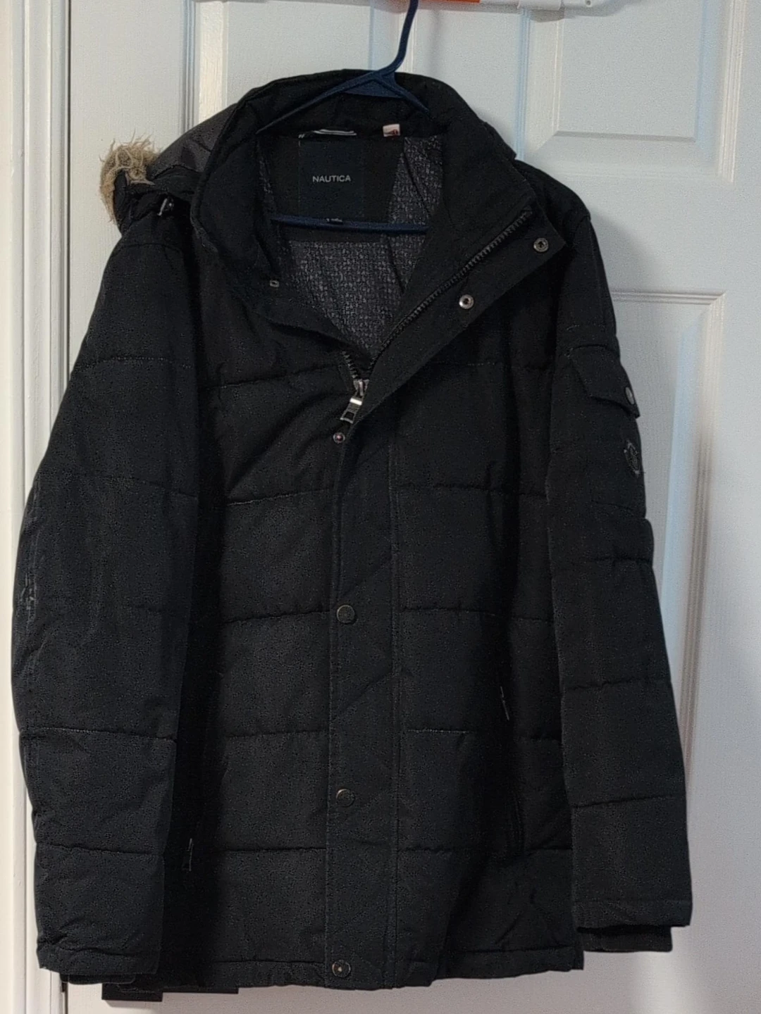 Nautica Black Winter Parka Jacket