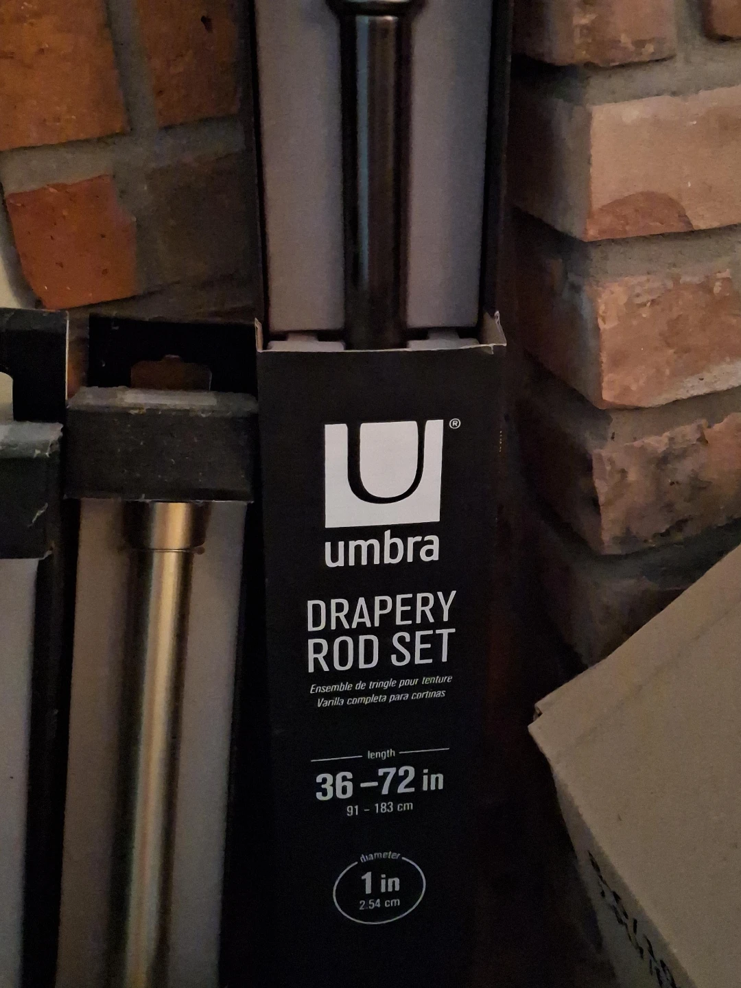 Umbra Drapery Rod Set 36-72 in