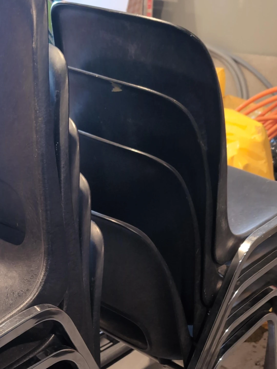 Stackable Black Chairs - 9 chairs