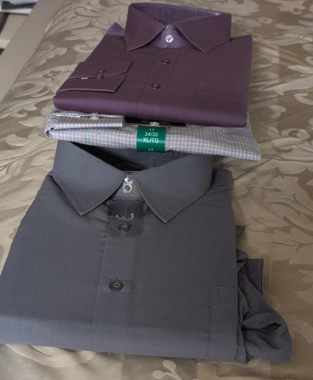 Set of 3 Men's Dress Shirts Size 17 34/35 XL