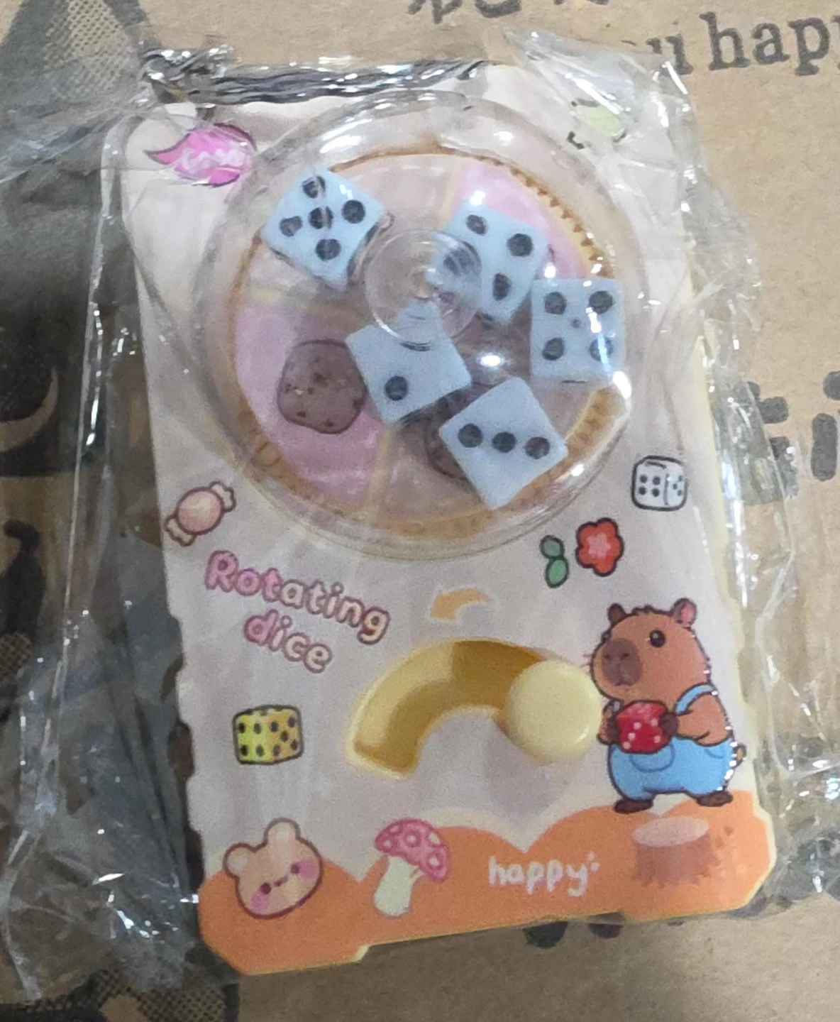 Rotating Dice Capybara Toy