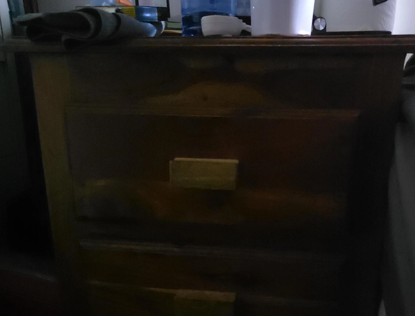 Wooden bedside nightstand